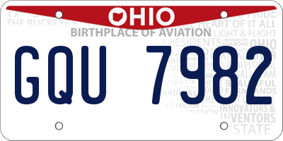 OH license plate GQU7982