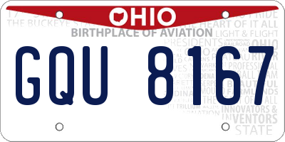 OH license plate GQU8167