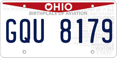 OH license plate GQU8179