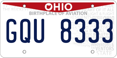 OH license plate GQU8333