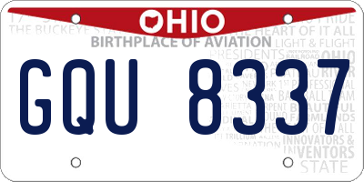 OH license plate GQU8337