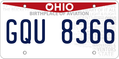 OH license plate GQU8366