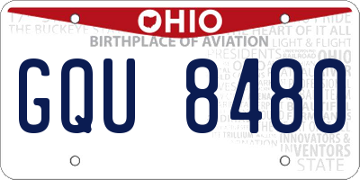 OH license plate GQU8480