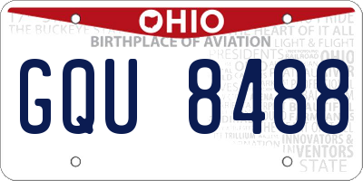 OH license plate GQU8488