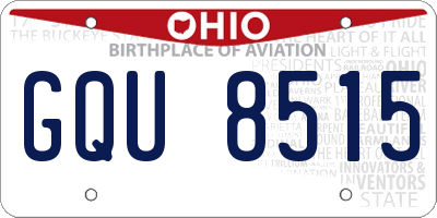 OH license plate GQU8515
