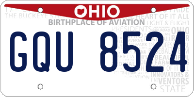 OH license plate GQU8524