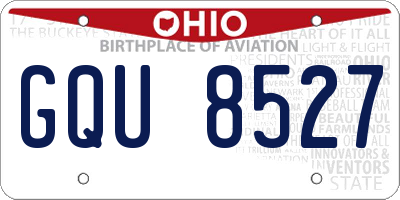 OH license plate GQU8527