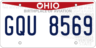 OH license plate GQU8569