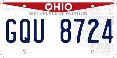 OH license plate GQU8724