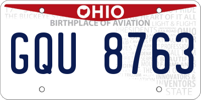 OH license plate GQU8763