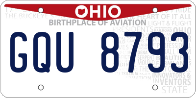 OH license plate GQU8793