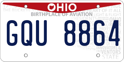 OH license plate GQU8864