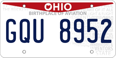 OH license plate GQU8952