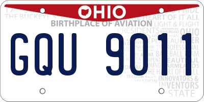 OH license plate GQU9011