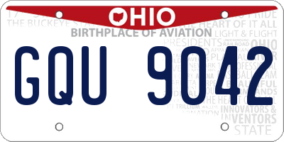 OH license plate GQU9042