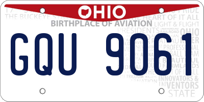 OH license plate GQU9061