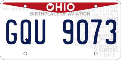 OH license plate GQU9073