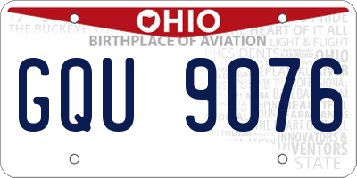 OH license plate GQU9076
