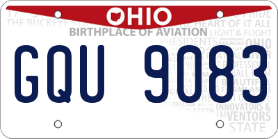 OH license plate GQU9083
