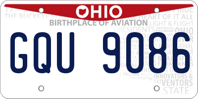 OH license plate GQU9086