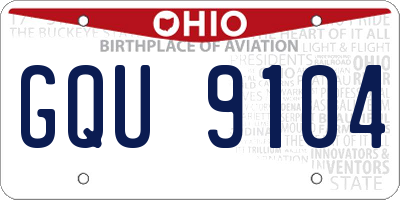 OH license plate GQU9104