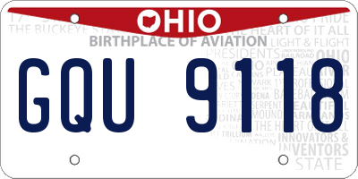 OH license plate GQU9118