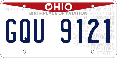 OH license plate GQU9121