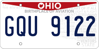 OH license plate GQU9122