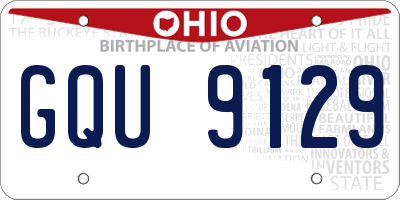 OH license plate GQU9129
