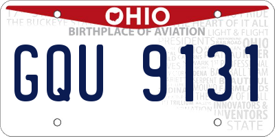 OH license plate GQU9131