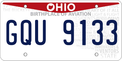 OH license plate GQU9133