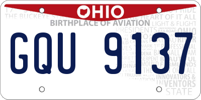 OH license plate GQU9137