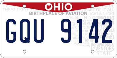OH license plate GQU9142