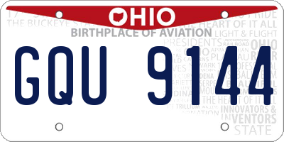 OH license plate GQU9144