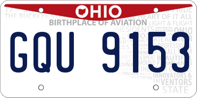 OH license plate GQU9153