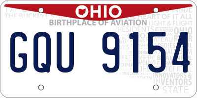 OH license plate GQU9154