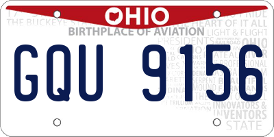 OH license plate GQU9156