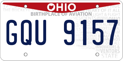 OH license plate GQU9157