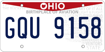 OH license plate GQU9158