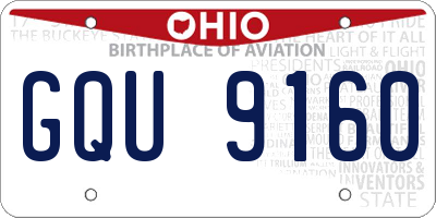 OH license plate GQU9160
