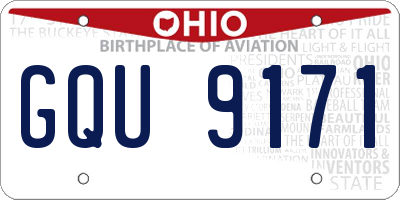 OH license plate GQU9171