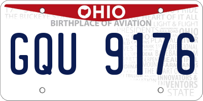 OH license plate GQU9176