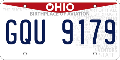OH license plate GQU9179