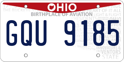 OH license plate GQU9185