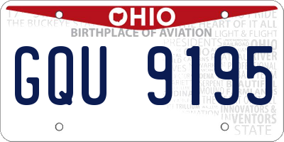 OH license plate GQU9195