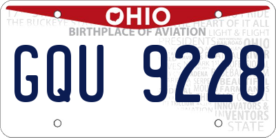 OH license plate GQU9228