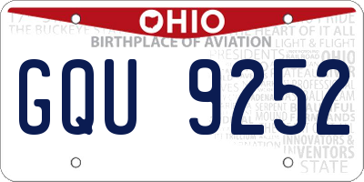 OH license plate GQU9252