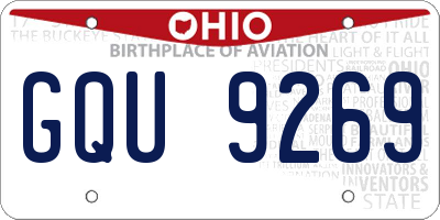 OH license plate GQU9269