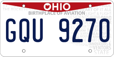 OH license plate GQU9270