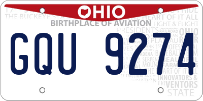OH license plate GQU9274